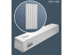 ORAC DECOR WX211-2600-Box FLUTE 3D Wandpaneele 1 Karton mit 6 Paneelen 15,6 m Weiß