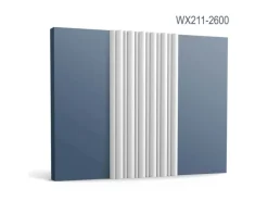 ORAC DECOR WX211-2600-Box FLUTE 3D Wandpaneele 1 Karton mit 6 Paneelen 15,6 m Weiß