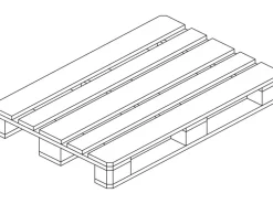 Osmo Möbelpalette Weiß Nadelholz endbehandelt 13 cm x 80 cm x 120 cm