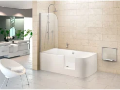 Ottofond Badewannen-Set Free-Gate 180 cm x 80 cm Rechts inkl. Ablaufgarnitur