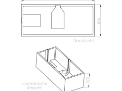 Ottofond Duo Wanne-Set 180 cm x 80 cm Weiß