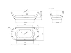 Ottofond Whirlpool Carney Komfort-Silentsystem 190 cm x 89,5 cm
