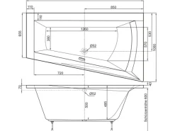 Ottofond Whirlpool Galia I Mod. A Exklusiv 170 cm x 100 cm Weiß