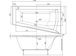 Ottofond Whirlpool Galia I Typ A 170 cm x 100 cm Weiß