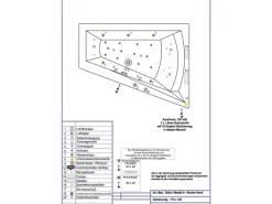 Ottofond Whirlpool Galia I Typ A 170 cm x 100 cm Weiß