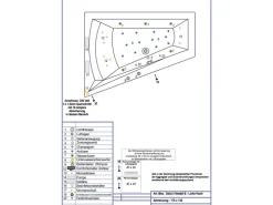 Ottofond Whirlpool Galia II Typ B 175 cm x 135 cm Weiß