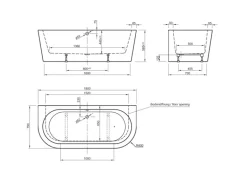 Ottofond Whirlpool Modena Komfort-Silentsystem 180 cm x 79 cm Weiß