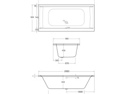Ottofond Whirlpool Rosa Exklusiv 200 cm x 90 cm Weiß
