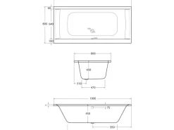 Ottofond Whirlpool Rosa Exklusiv 190 cm x 80 cm Weiß