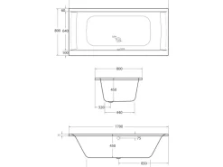 Ottofond Whirlpool Rosa Premium 170 cm x 80 cm Weiß