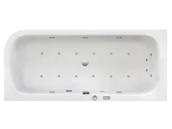 Ottofond Whirlpool-Komplettset Spirit 180x80 cm Rechts Weiß mit Wassereinlauffu