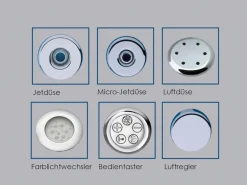 Ottofond Whirlpool-Komplettset Rosa Weiß