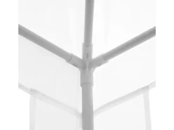 Outsunny Pavillon Stahl PE Weiß 270L x 270B x 254H cm