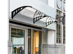 Outsunny Pultvordach Vordach 5mm Polycarbonat Transparent