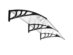 Outsunny Pultvordach Vordach 5mm Polycarbonat Transparent