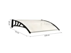 Outsunny Vordach Überdachung Weiß