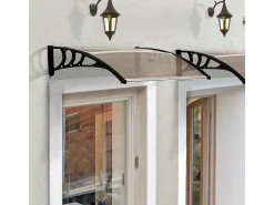 Outsunny Vordach Haustürvordach 120 x 75 cm Pultvordach Überdachung