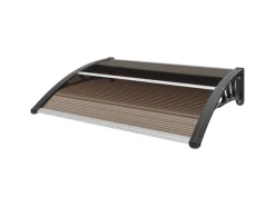 Outsunny Vordach Pultvordach Braun