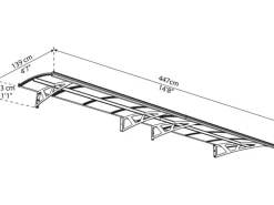 Palram - Canopia Amsterdam 1.4 x 4.5 Türvordach Grau