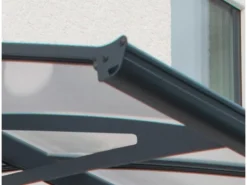 Palram - Canopia Amsterdam 6.7 x 1.4 Vordach Anthrazit klar