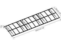 Palram - Canopia Amsterdam 6.7 x 1.4 Vordach Anthrazit klar