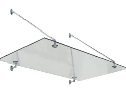 Palram - Canopia Taurus 0.9 x 1.4 Glasvordach Silber