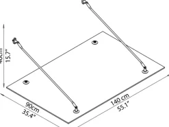 Palram - Canopia Taurus 0.9 x 1.4 Glasvordach Silber