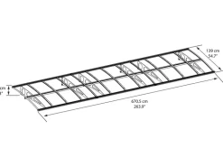 Palram - Canopia Bordeaux 6.7 x 1.4 Vordach Weiß Klar