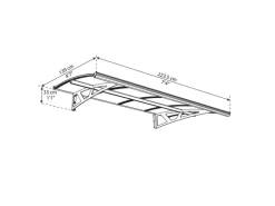 Palram - Canopia Vordach Amsterdam Grau 1.4 x 2.2