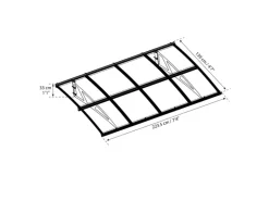 Palram - Canopia Vordach Amsterdam Grau 1.4 x 2.2