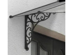 Palram - Canopia Vordach Iris Schwarz klar 1.8 x 1.3