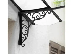 Palram - Canopia Vordach Iris Schwarz klar 1.8 x 1.3