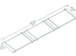 Palram - Canopia Vordach Nancy 14 cm x 452 cm x 94 Grau Klar