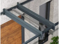 Palram - Canopia Vordach Nancy 14 cm x 411 cm x 94 Grau Klar