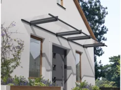 Palram - Canopia Vordach Nancy 14 cm x 411 cm x 94 Grau Klar