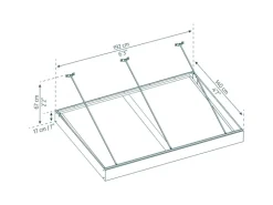 Palram - Canopia Vordach Sophia XL 192 cm x 140 cm Grau