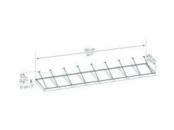 Palram - Canopia Vordach Sophia XL 750 cm x 140 cm Grau