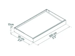 Palram - Canopia Vordach Sophia 17 cm x 160 cm x 95 cm Weiß Opal