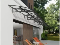 Palram - Canopiaa Vordach Amsterdam 139 cm x 892 cm Grau