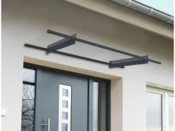 Palram Vordach Nancy Anthrazit Acrylglas klar 205 cm x 94 cm