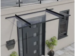 Palram Vordach Nancy Anthrazit Acrylglas klar 205 cm x 94 cm