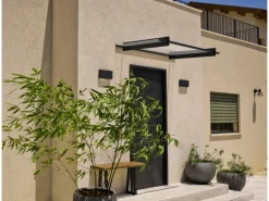 Palram Vordach Nancy Anthrazit Acrylglas klar 151 cm x 94 cm