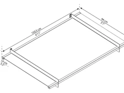 Palram Vordach Nancy Anthrazit Acrylglas klar 151 cm x 94 cm
