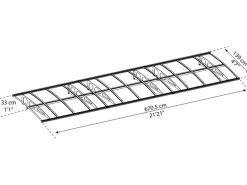 Palram-Canopia Vordach Bordeaux 7 x 1.4 Weiß