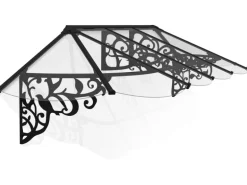 Palram-Canopia Vordach Lily XL 3.19 x 0.9 Schwarz Klar