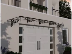 Palram-Canopia Vordach Lily XL 4.77 x 0.9 Schwarz Klar