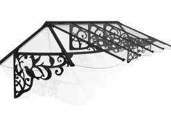 Palram-Canopia Vordach Lily XL 3.7 x 0.9 Schwarz Klar