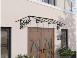 Palram-Canopia Vordach Lily XL 3.7 x 0.9 Schwarz Klar