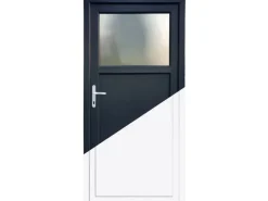 Premium Kunststoff-Nebeneingangstür SMK 510 Anthrazit-Weiß 98 cm x 198 cm DIN L