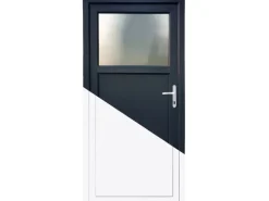 Premium Kunststoff-Nebeneingangstür SMK 510 Anthrazit-Weiß 98 cm x 198 cm DIN R